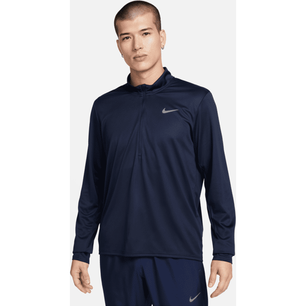 nike maglia da running con zip a metà lunghezza dri-fit  pacer – uomo - blu