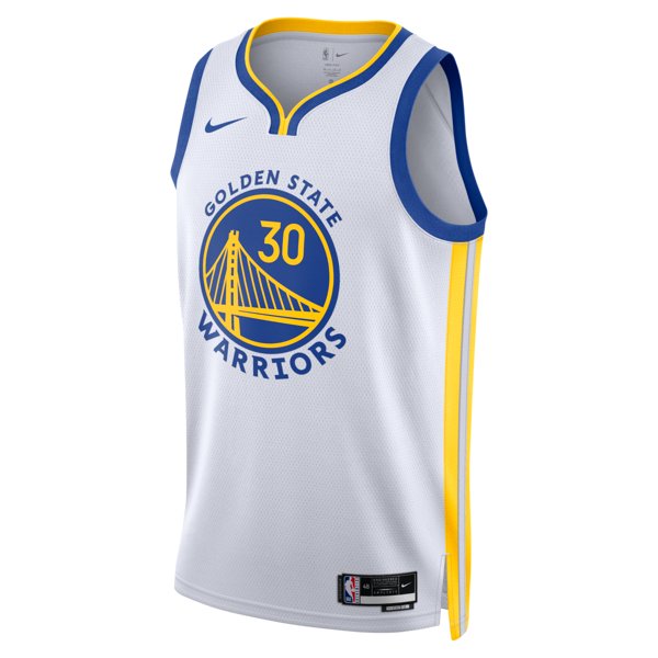 nike maglia golden state warriors association edition 2022/23 swingman  dri-fit nba – uomo - bianco