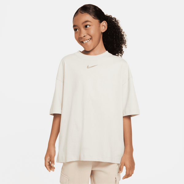 nike t-shirt oversize  sportswear – ragazza - grigio