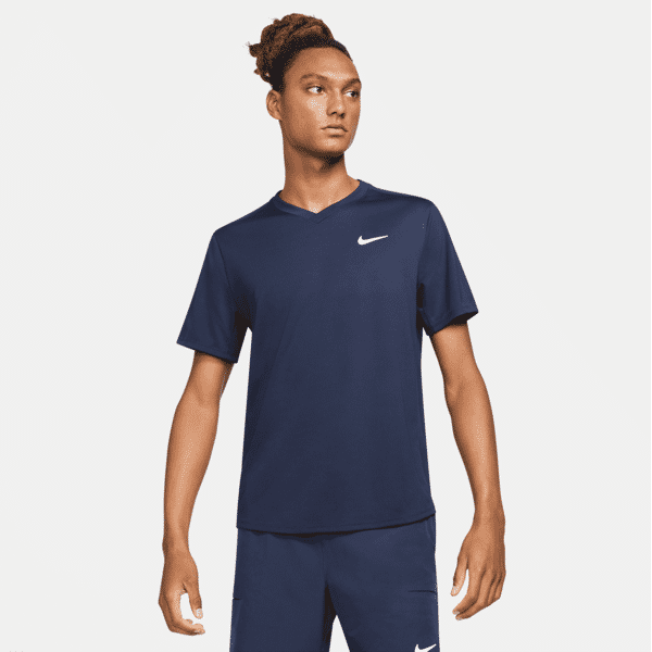 nike maglia da tennis court dri-fit victory - uomo - blu