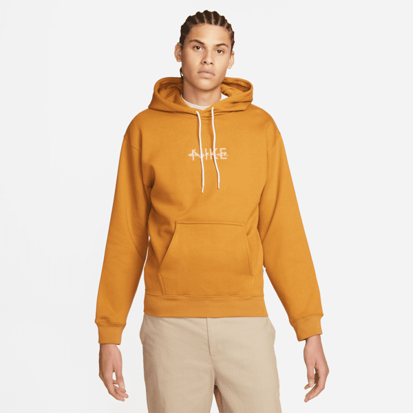 nike felpa pullover da skateboard in fleece con cappuccio  sb x doyenne - marrone