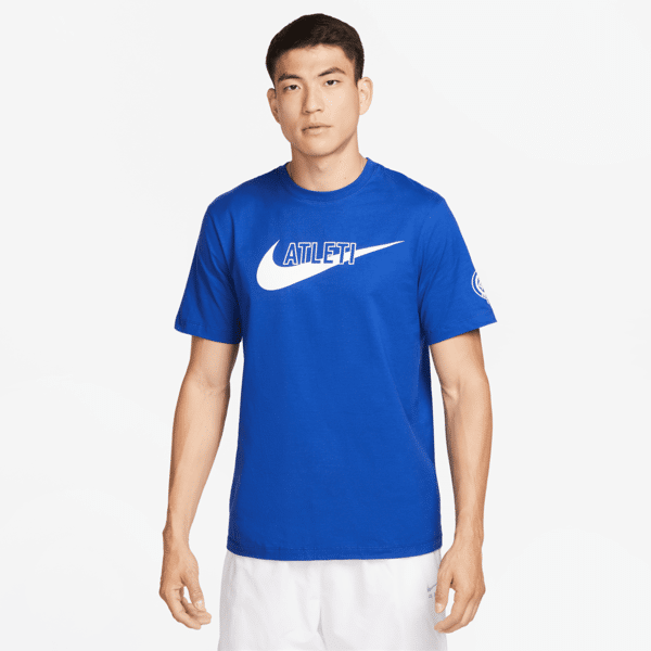 nike t-shirt  atlético madrid swoosh – uomo - blu