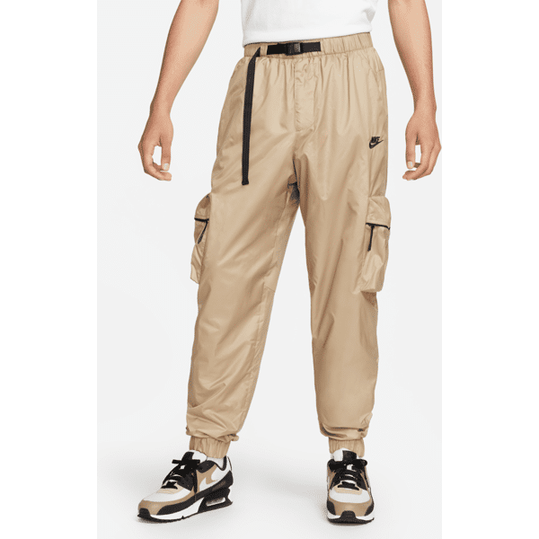 nike pantaloni in tessuto con fodera  tech – uomo - marrone