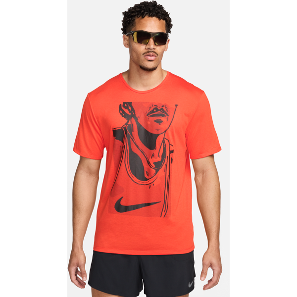 nike maglia da running a manica corta  rise 365 run energy – uomo - rosso