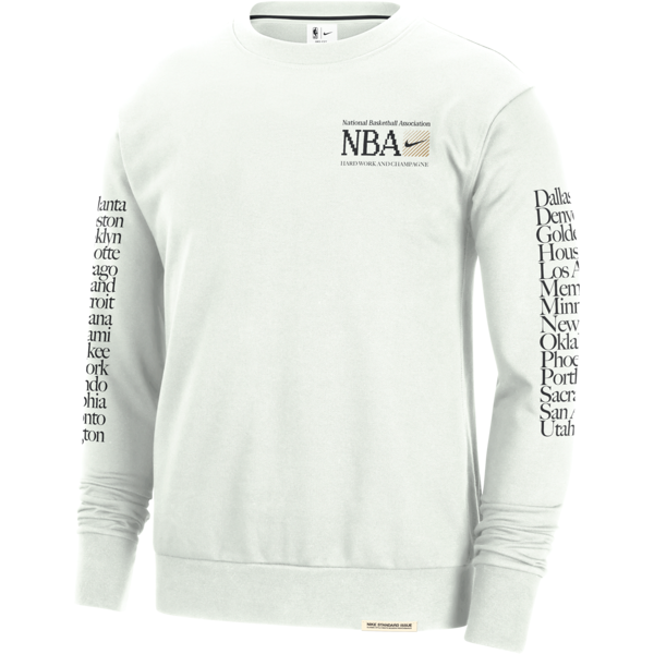 nike felpa a girocollo team 31 standard issue  dri-fit nba – uomo - bianco