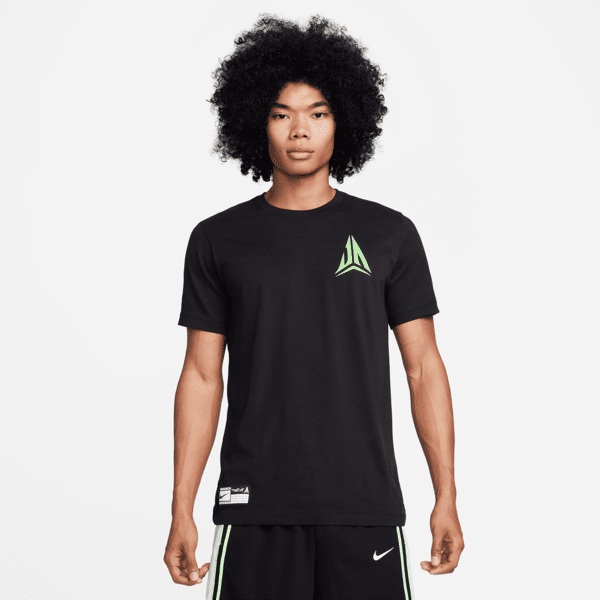 nike t-shirt da basket  dri-fit ja – uomo - nero