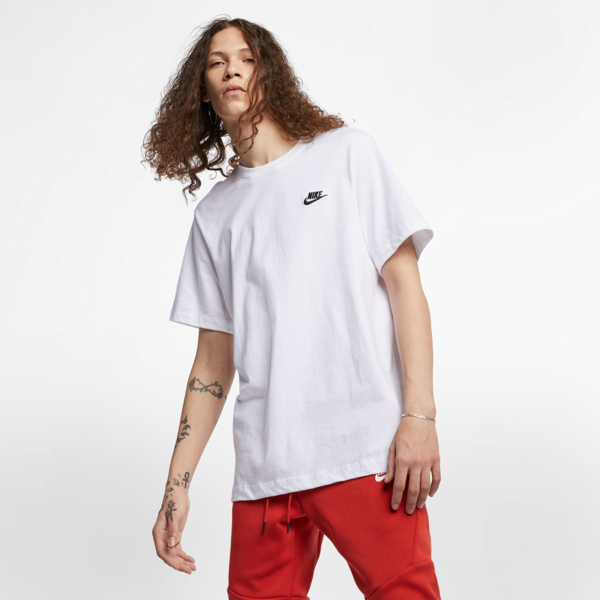 nike t-shirt  sportswear club – uomo - bianco