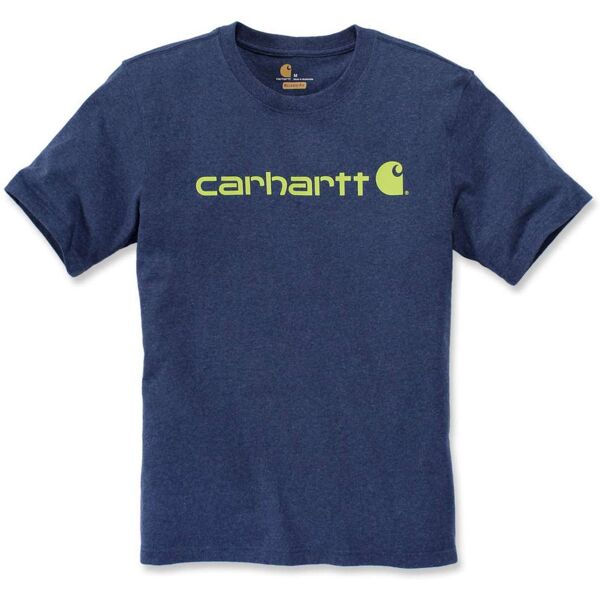 carhartt emea core logo workwear short sleeve maglietta blu m