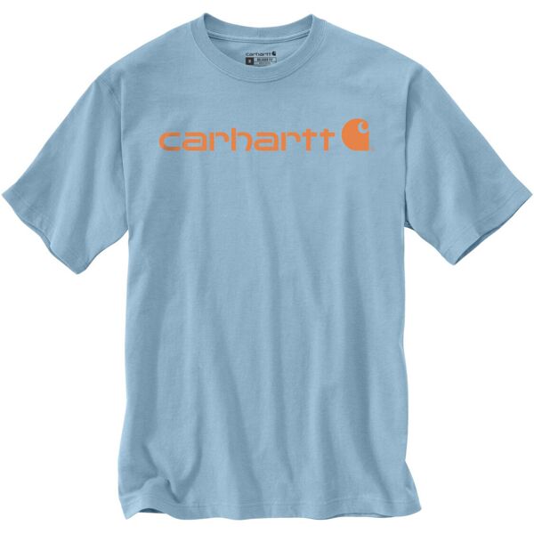 carhartt emea core logo workwear short sleeve maglietta blu arancione m
