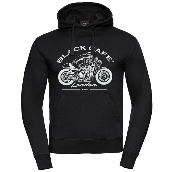 black-cafe london retro bike felpa nero bianco s