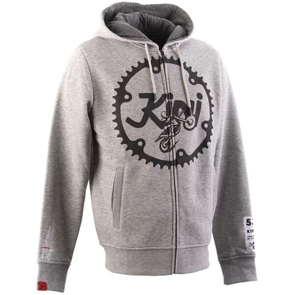 kini red bull ritzel felpa con cappuccio zip grigio s