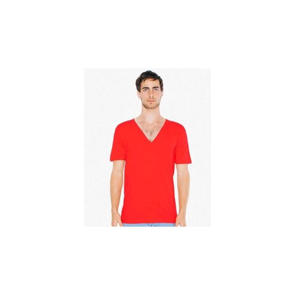 american apparel 100 t-shirt con scollo profondo a v neutro o personalizzato