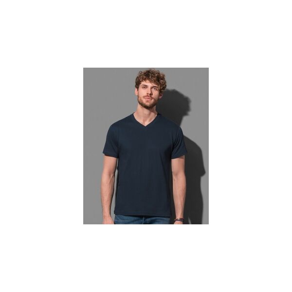 stedman 100 t-shirt con collo a v classic v-neck men neutro o personalizzato