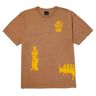 HUF T-SHIRT LOOSIES WASHED CAMEL L