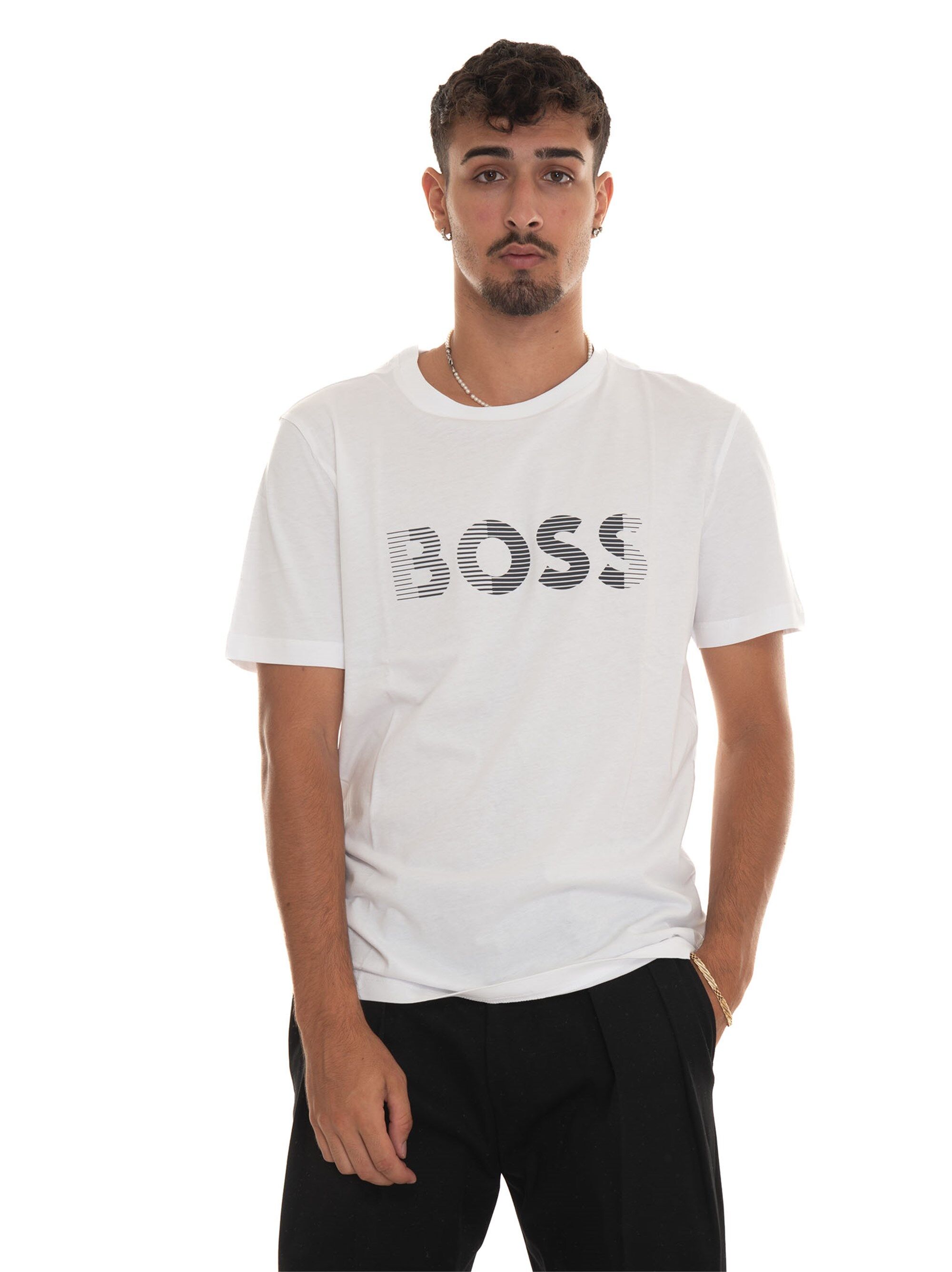 Boss T-shirt girocollo TEE Bianco Uomo XXL