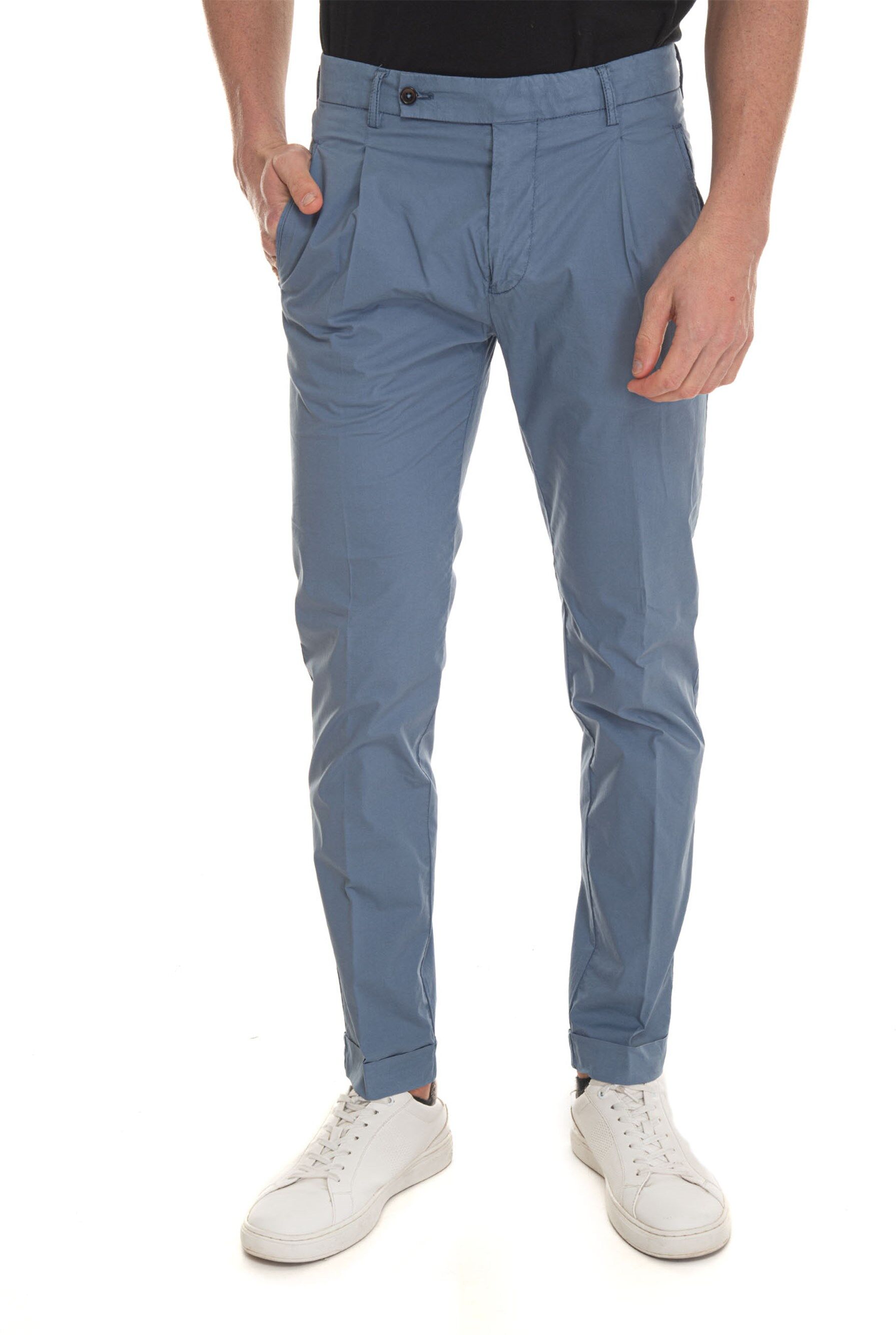 Berwich Pantalone modello chino RETRO-GD Azzurro Uomo 52