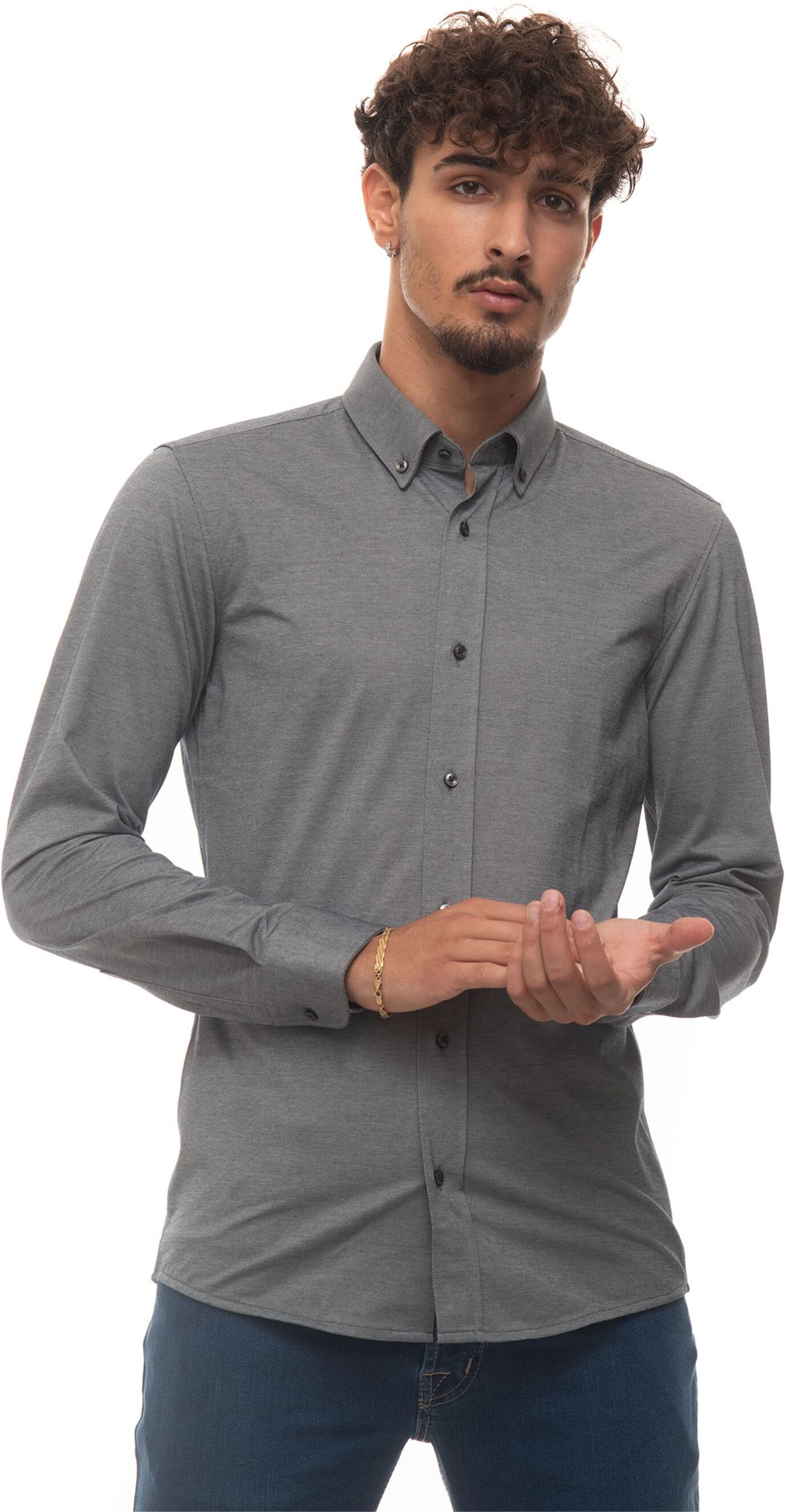 Boss Camicia casual Grigio scuro Uomo 41