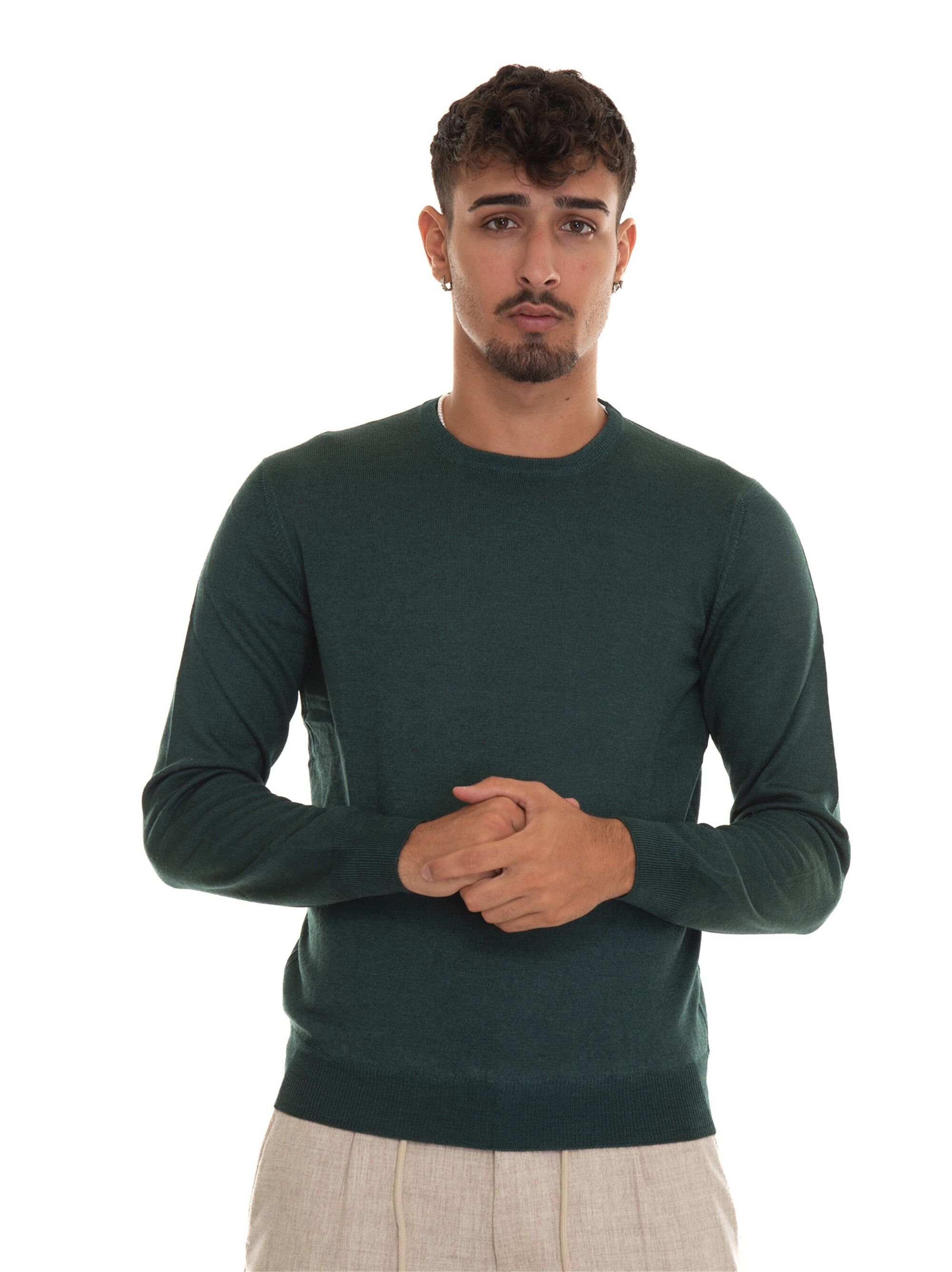 Gran Sasso Pullover girocollo Verde Uomo 54