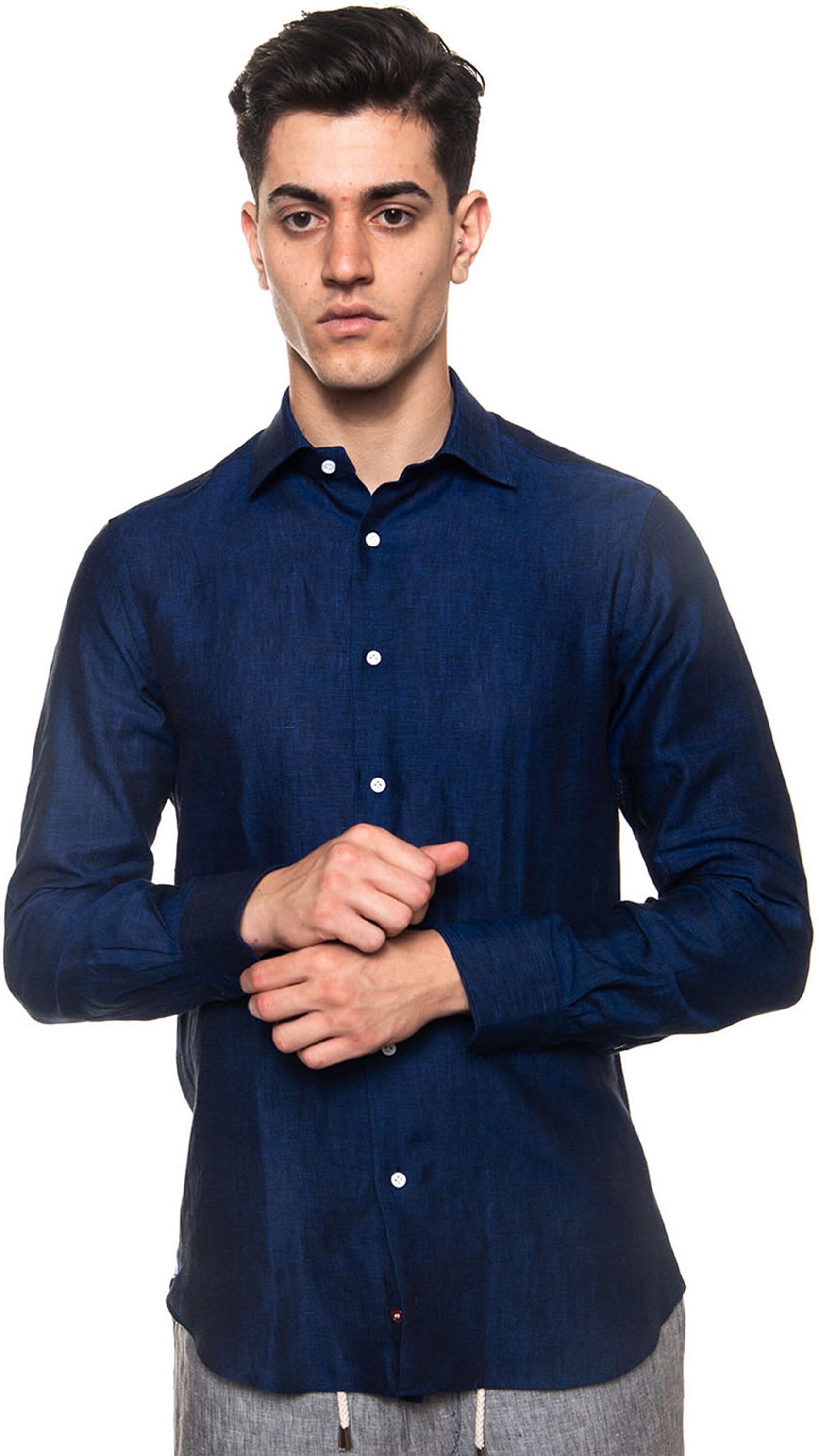 Carrel Camicia classica da uomo Blu Uomo 38