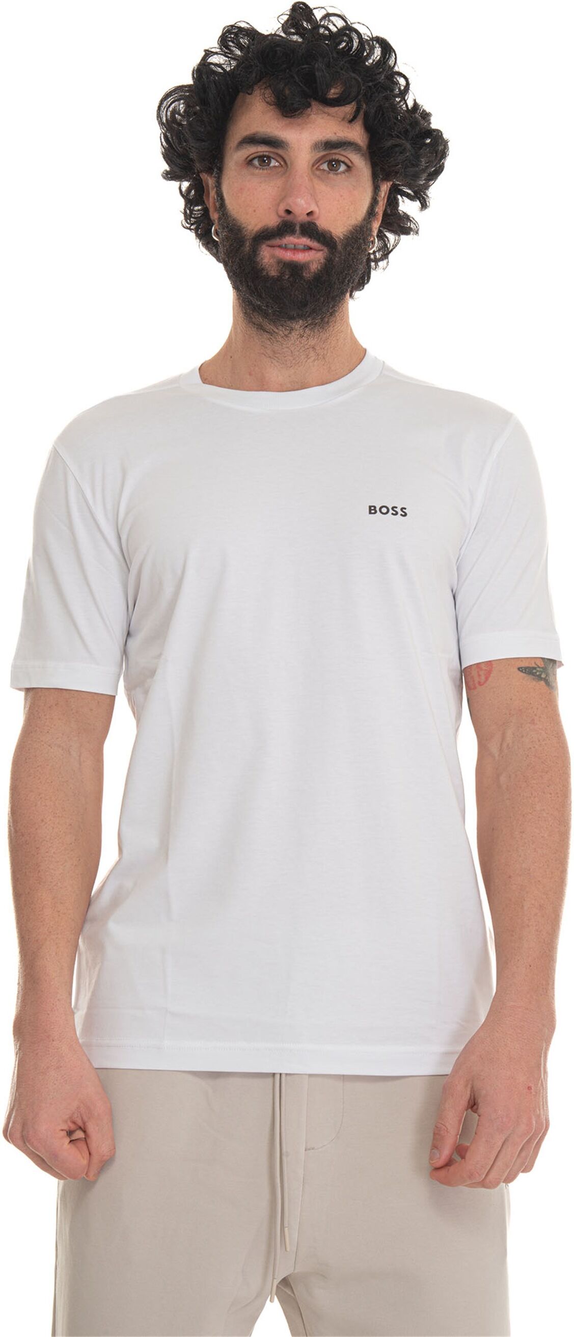 Boss T-shirt girocollo Bianco Uomo XXL