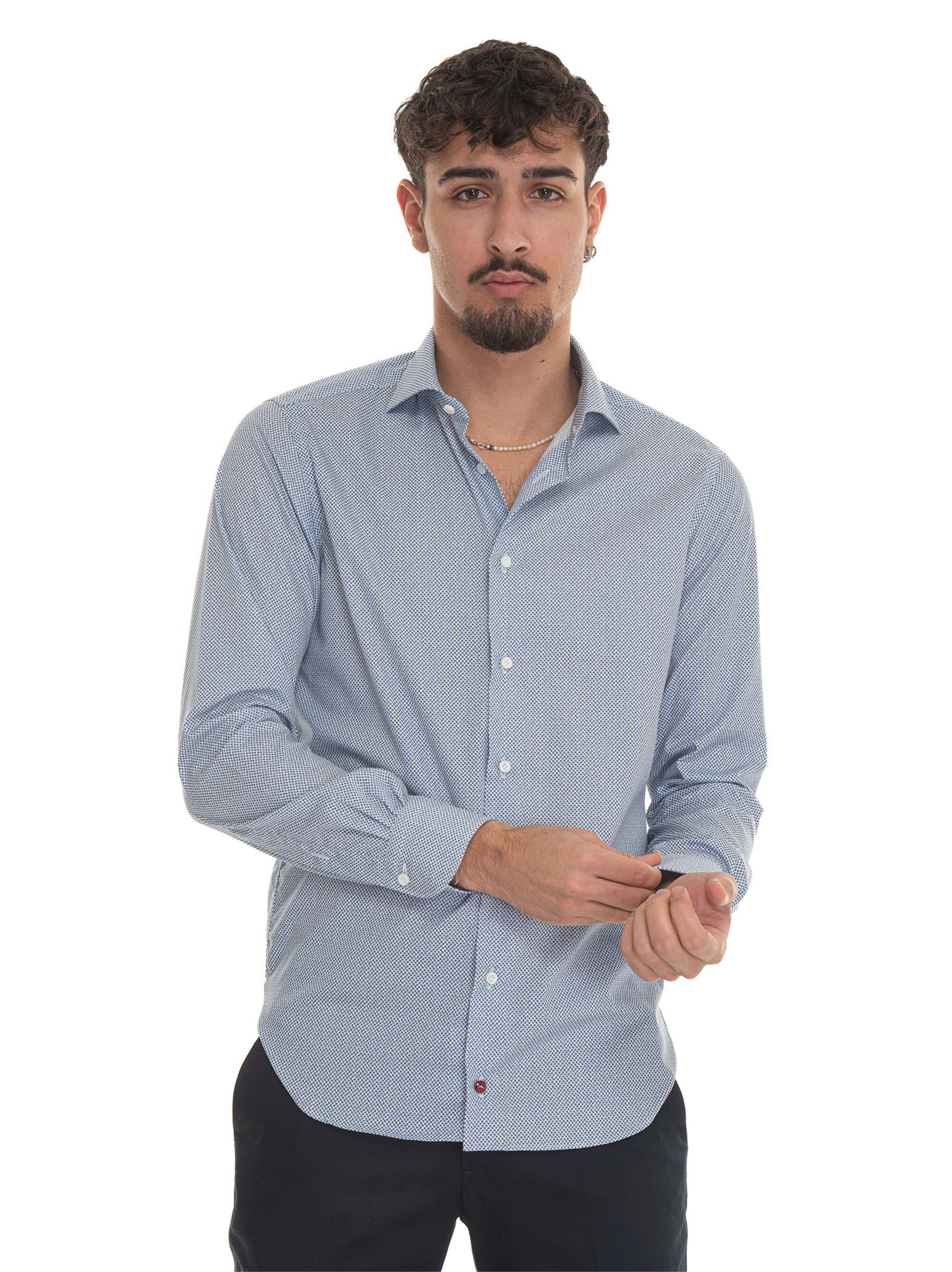 Carrel Camicia classica da uomo Blu Uomo 42