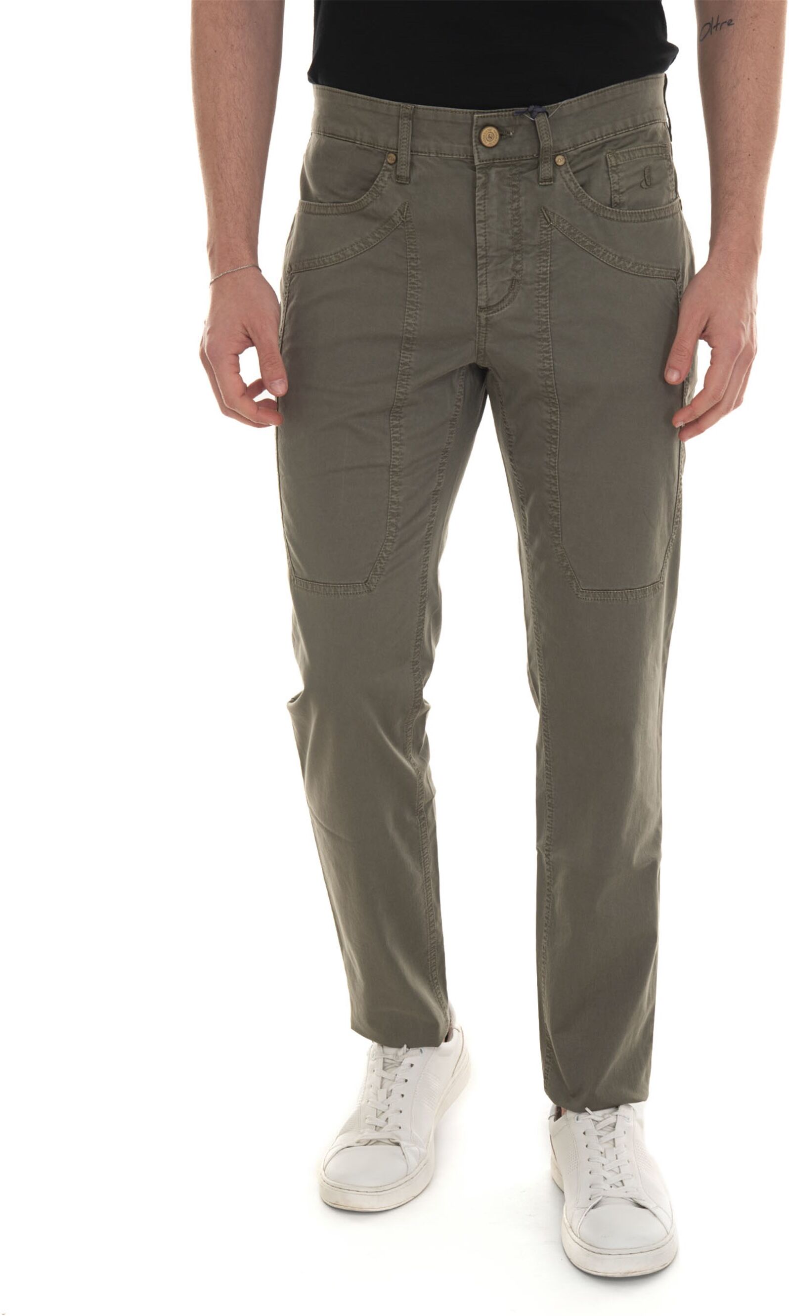 Jeckerson Pantalone 5 tasche JOHN Verde Uomo 36