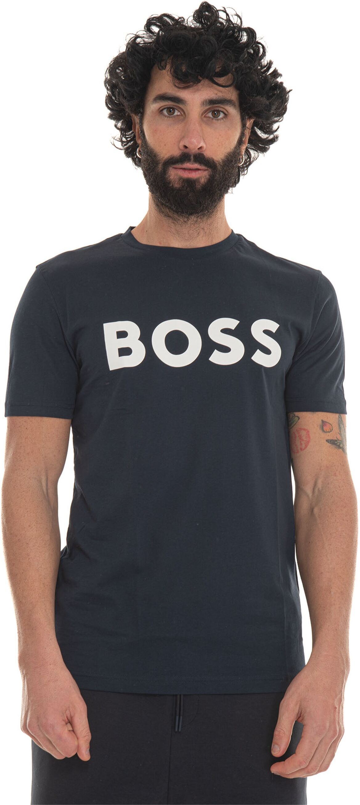 Boss T-shirt girocollo Blu Uomo XL