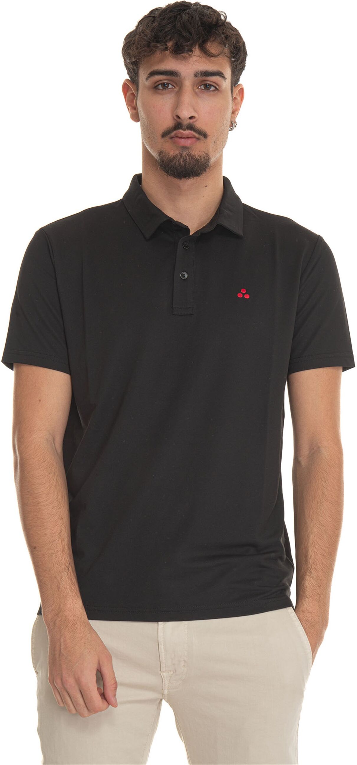 Peuterey Polo in jersey di cotone MEZZOLA01 Nero Uomo XL