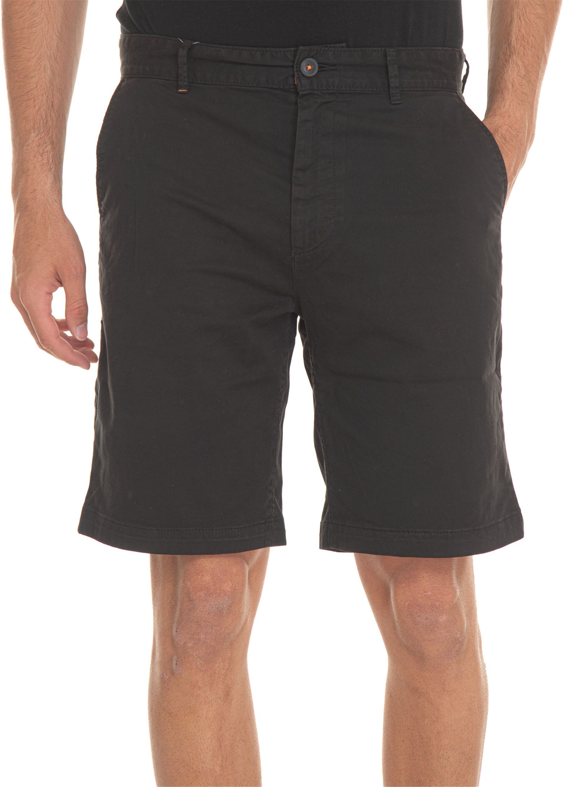 Boss Bermuda in cotone CHINO-SLIM-SHORTS Nero Uomo 35