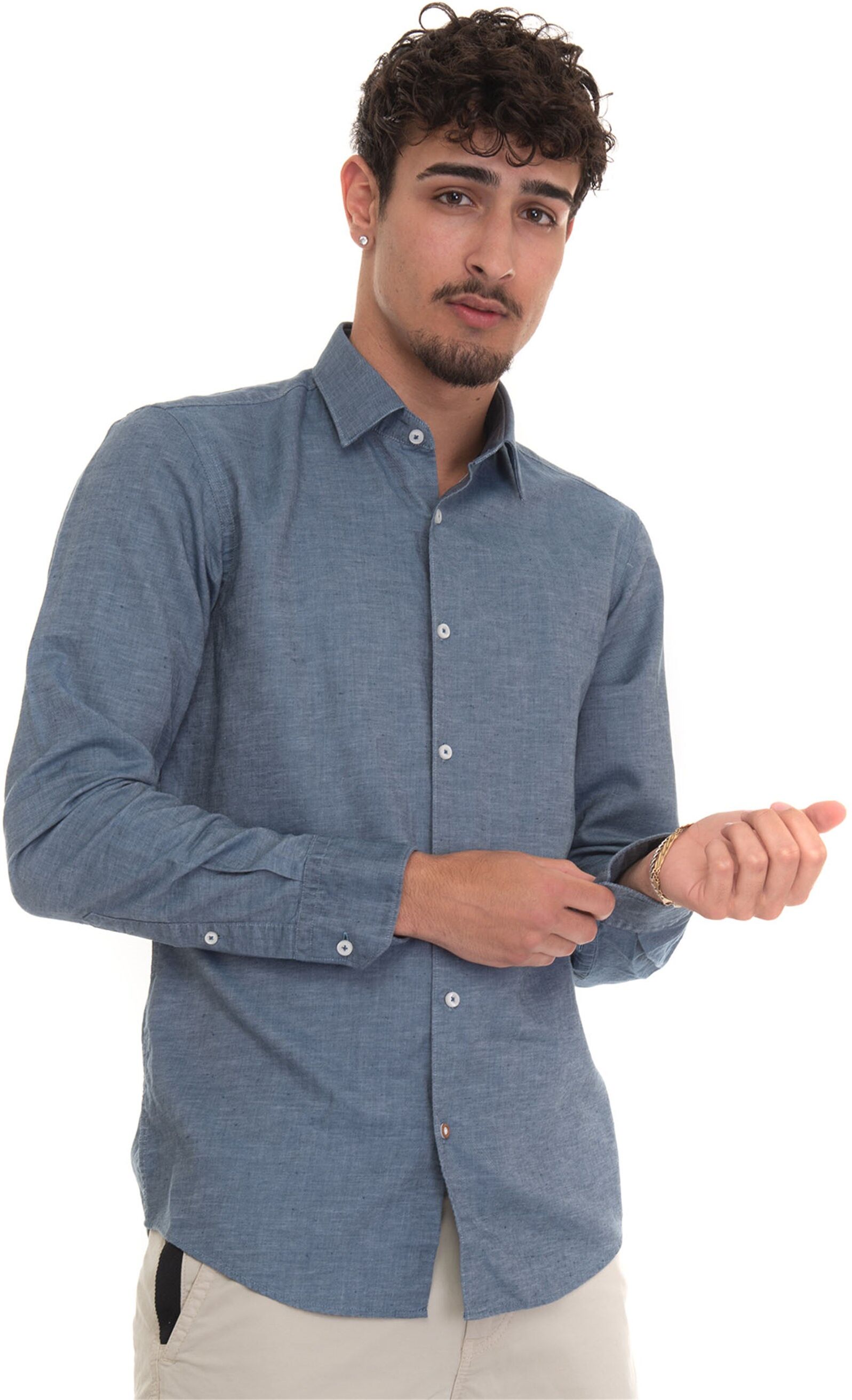 Boss Camicia casual Blu Uomo 39