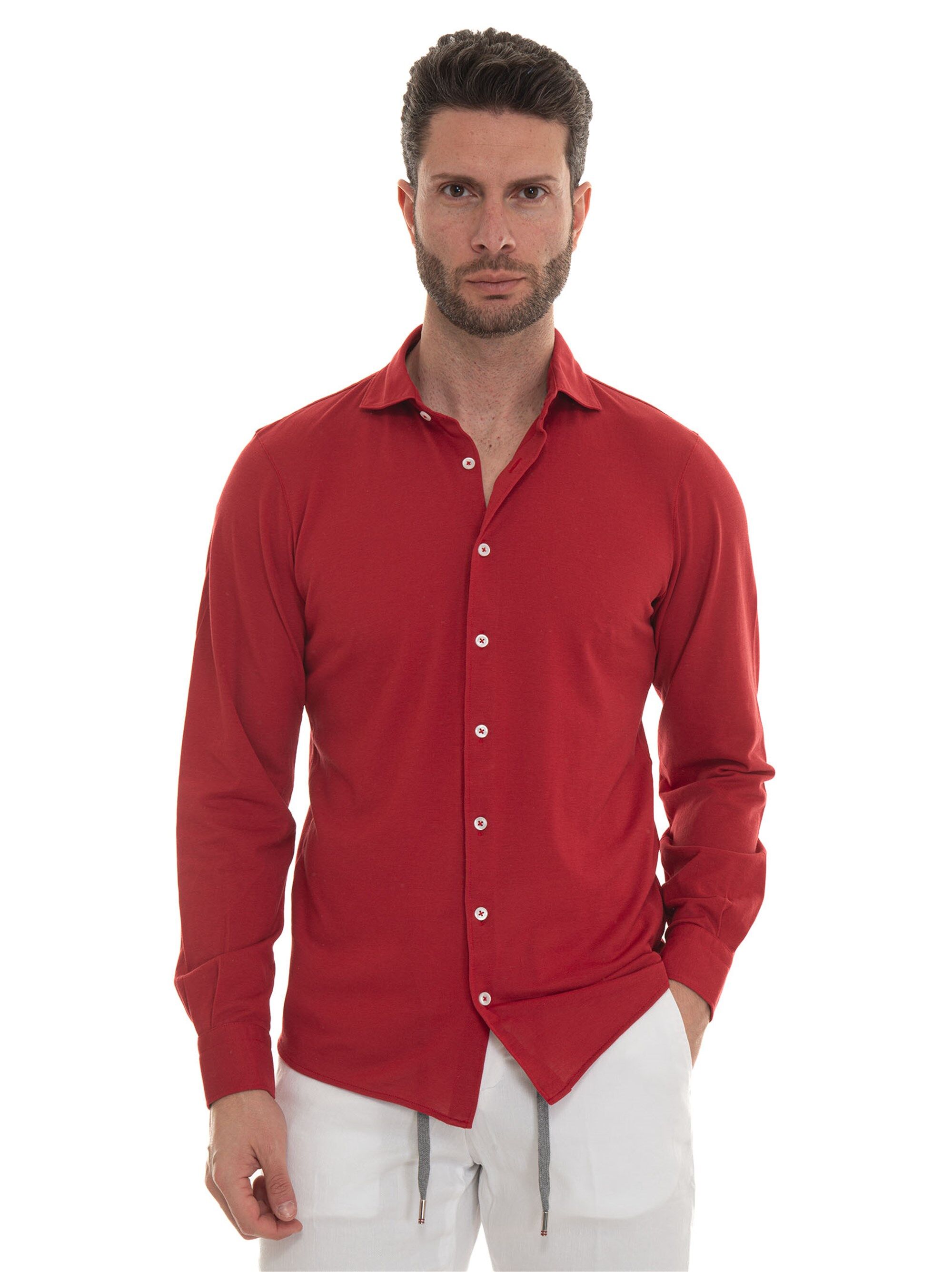 Gran Sasso Polo camicia Rubino Uomo 52