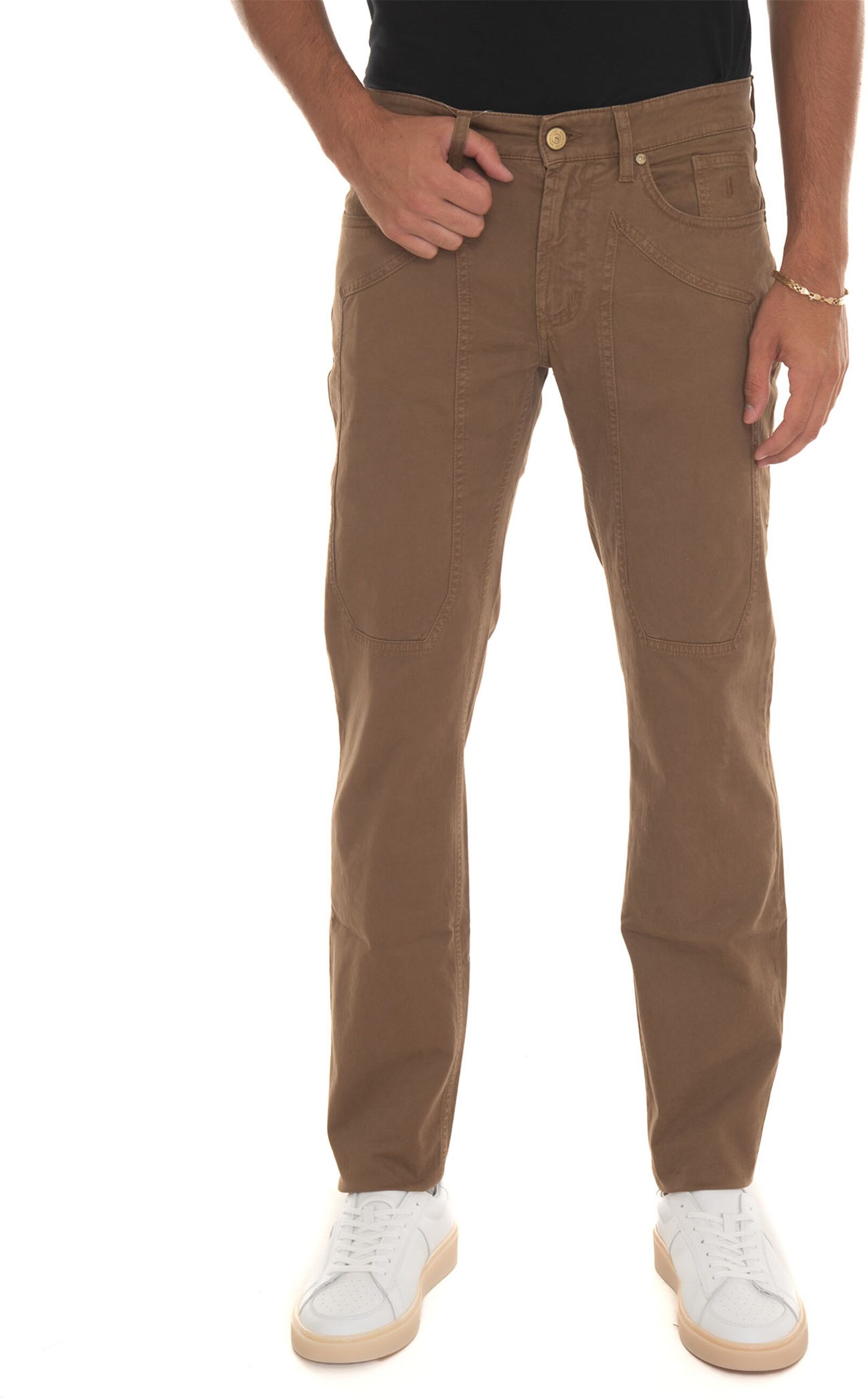 Jeckerson Pantalone 5 tasche Marrone Uomo 35