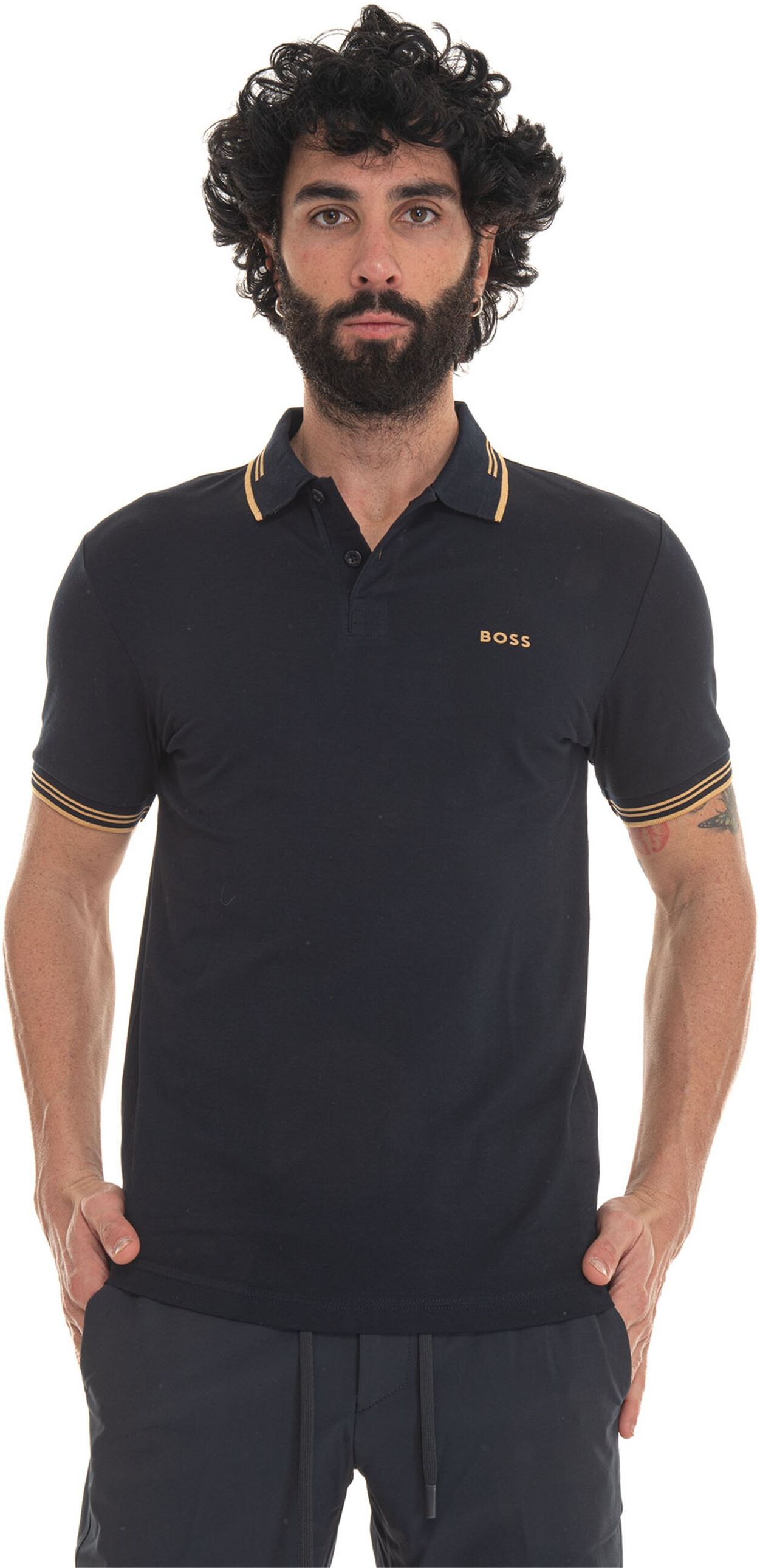 Boss Polo manica corta Blu Uomo XXL