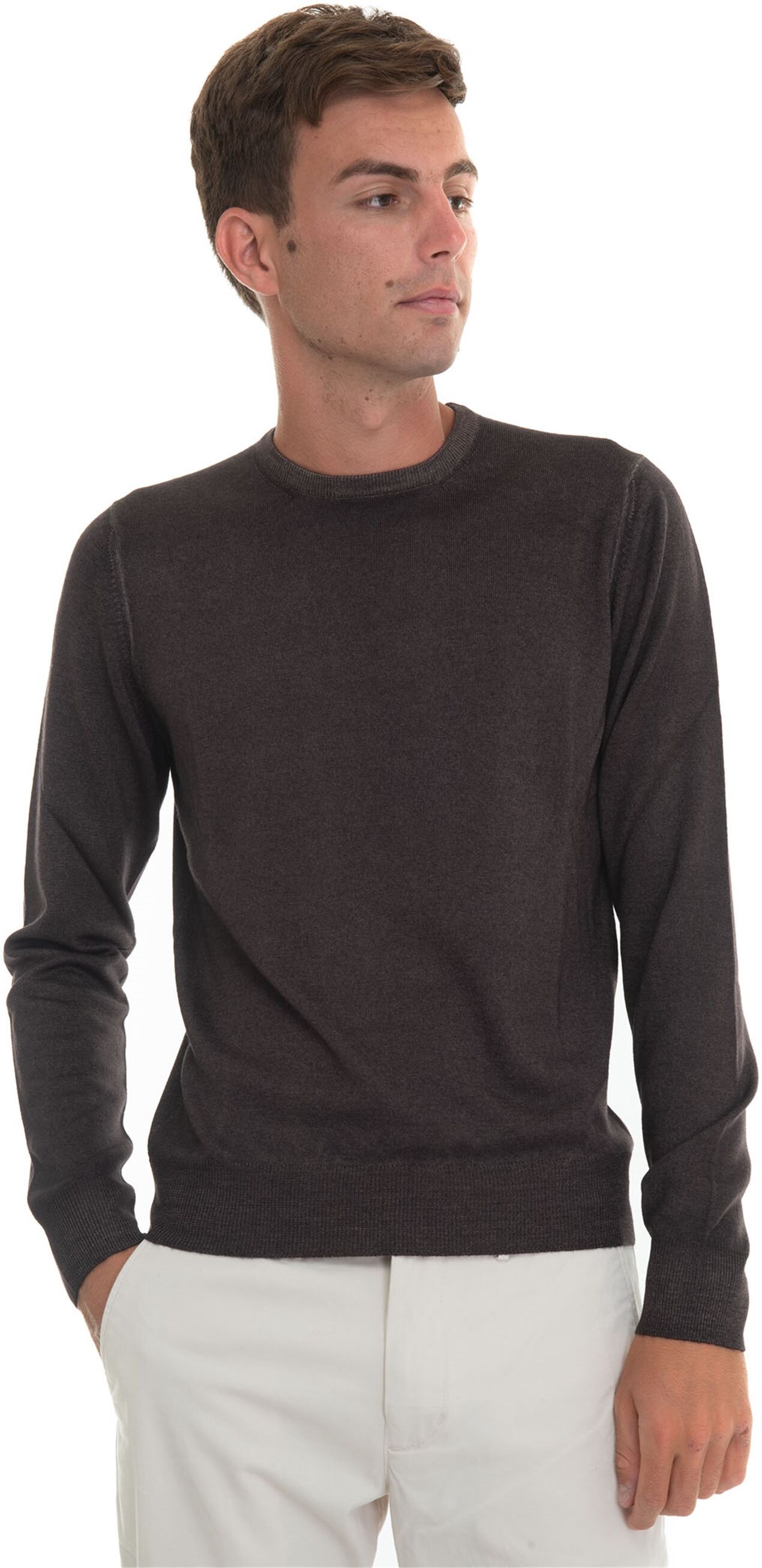 Gran Sasso Pullover girocollo Marrone Uomo 56