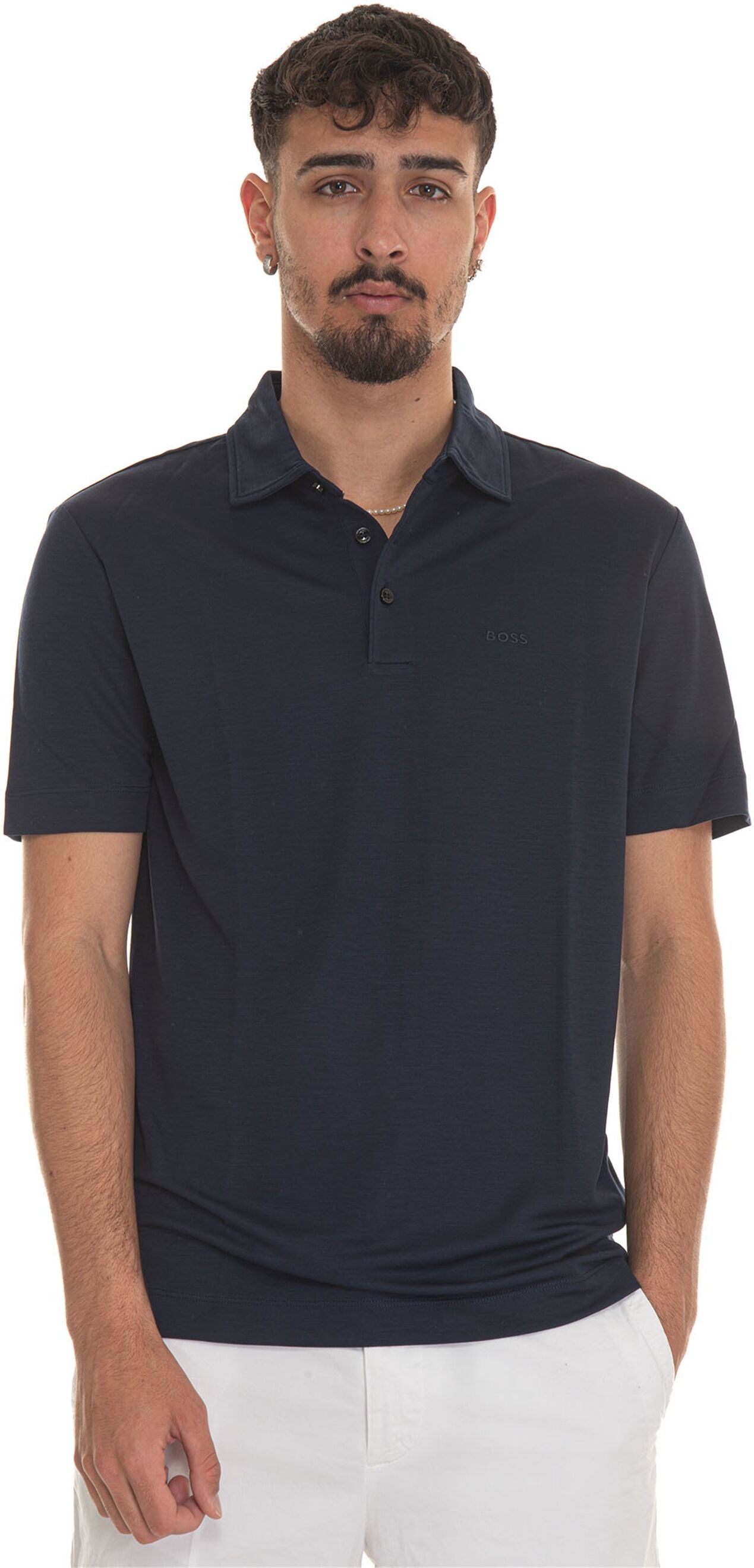 Boss Polo manica corta Press55 Blu Uomo XXL