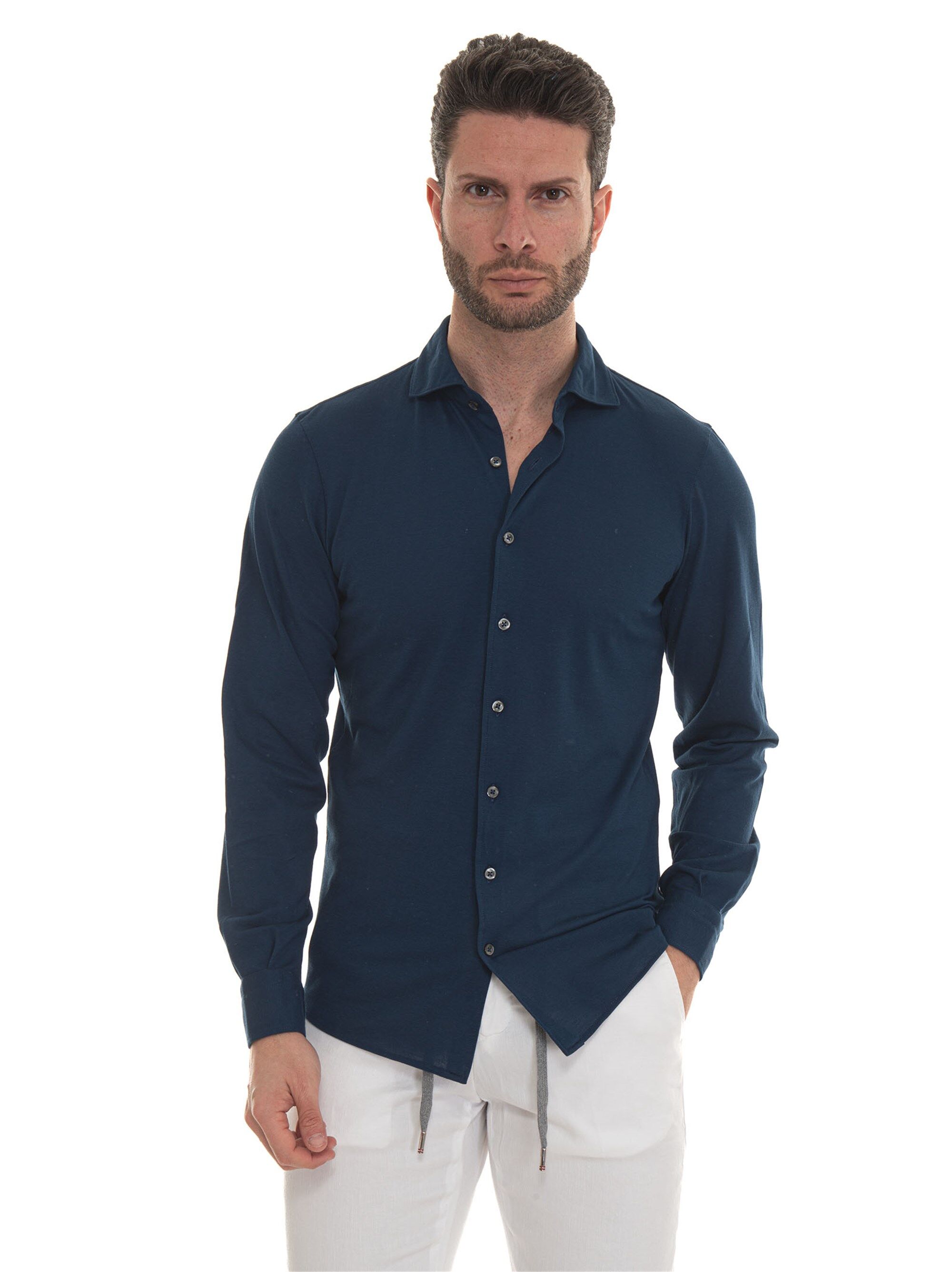 Gran Sasso Polo camicia Blu medio Uomo 48