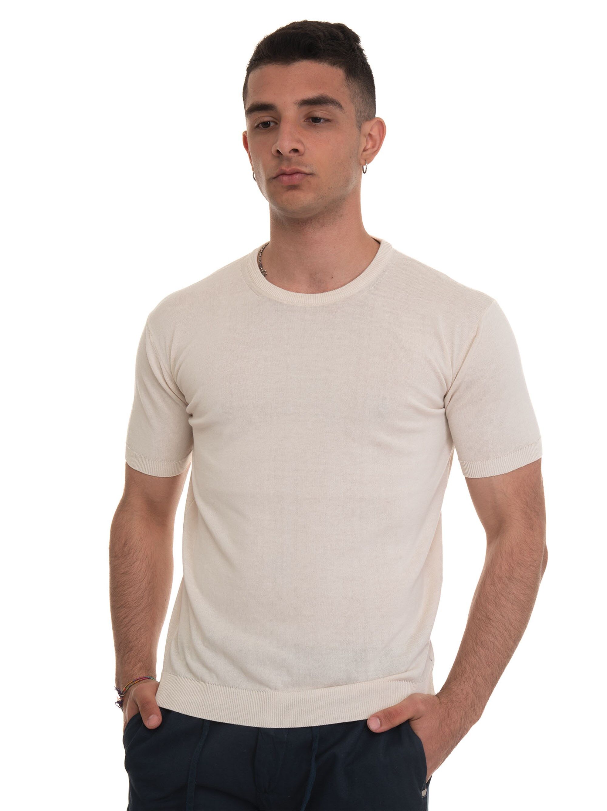 Detwelve T-shirt girocollo Beige Uomo XL