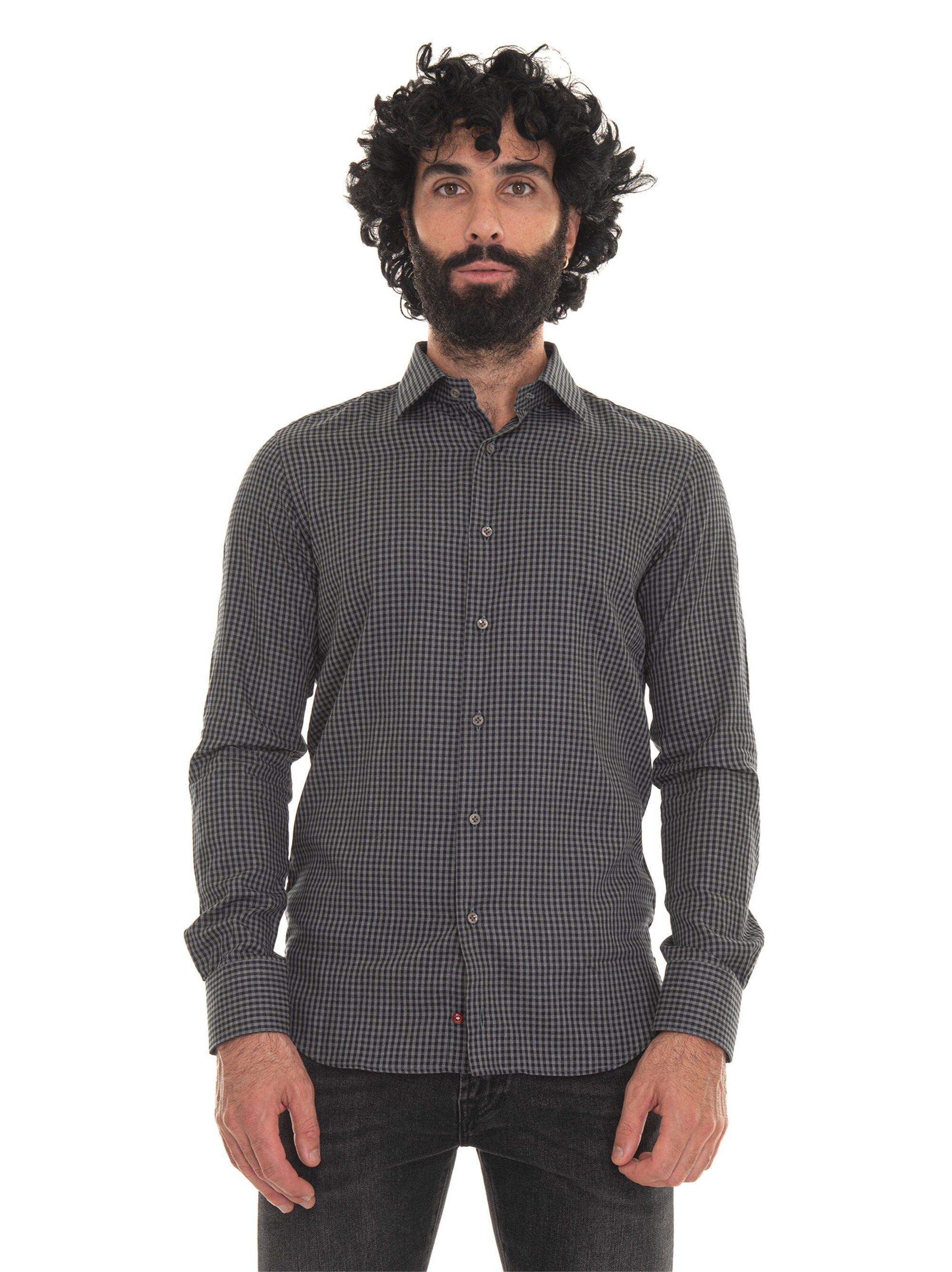 Carrel Camicia casual Grigio-nero Uomo 39