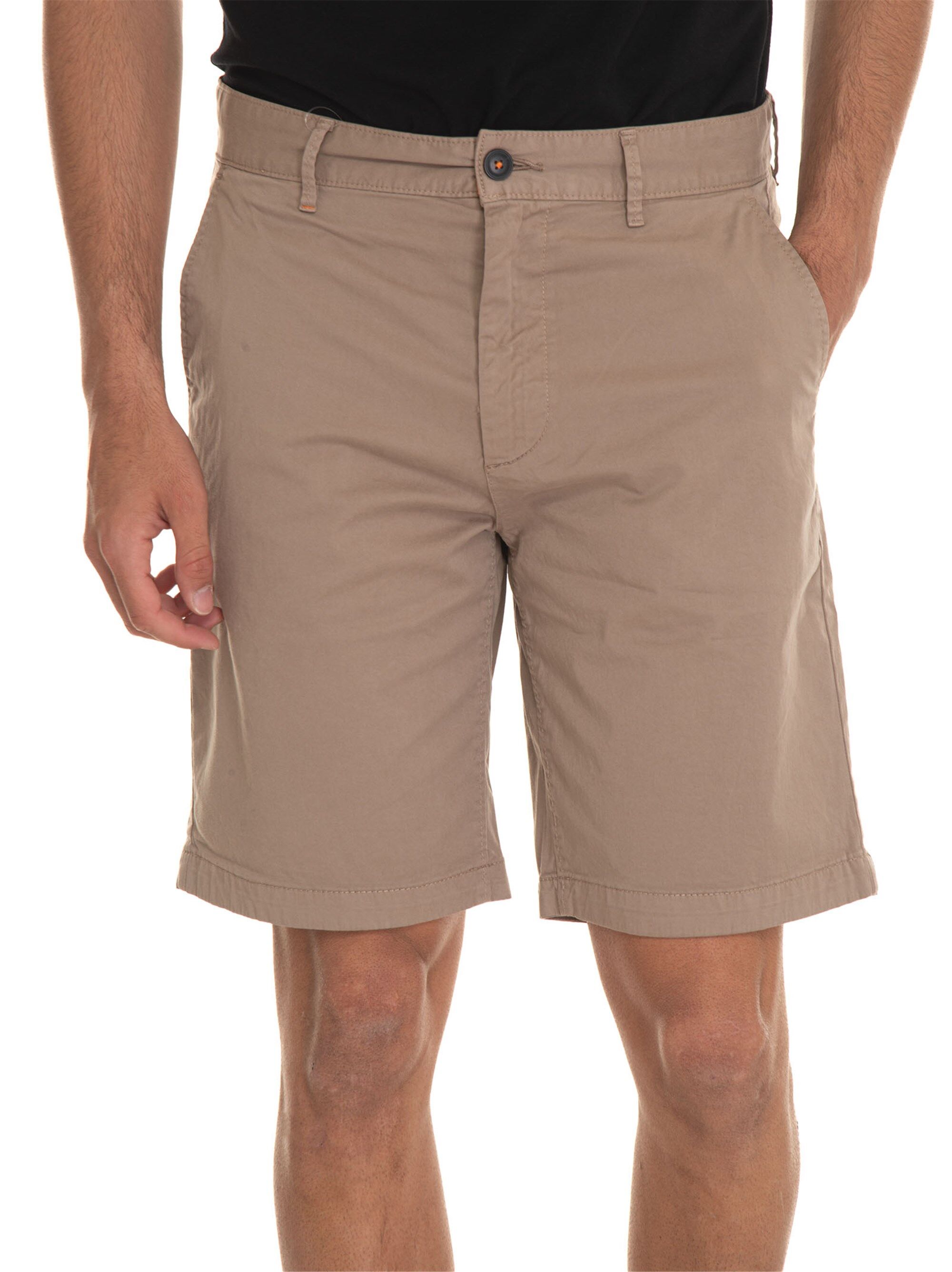 Boss Bermuda in cotone CHINO-SLIM-SHORTS Beige Uomo 33