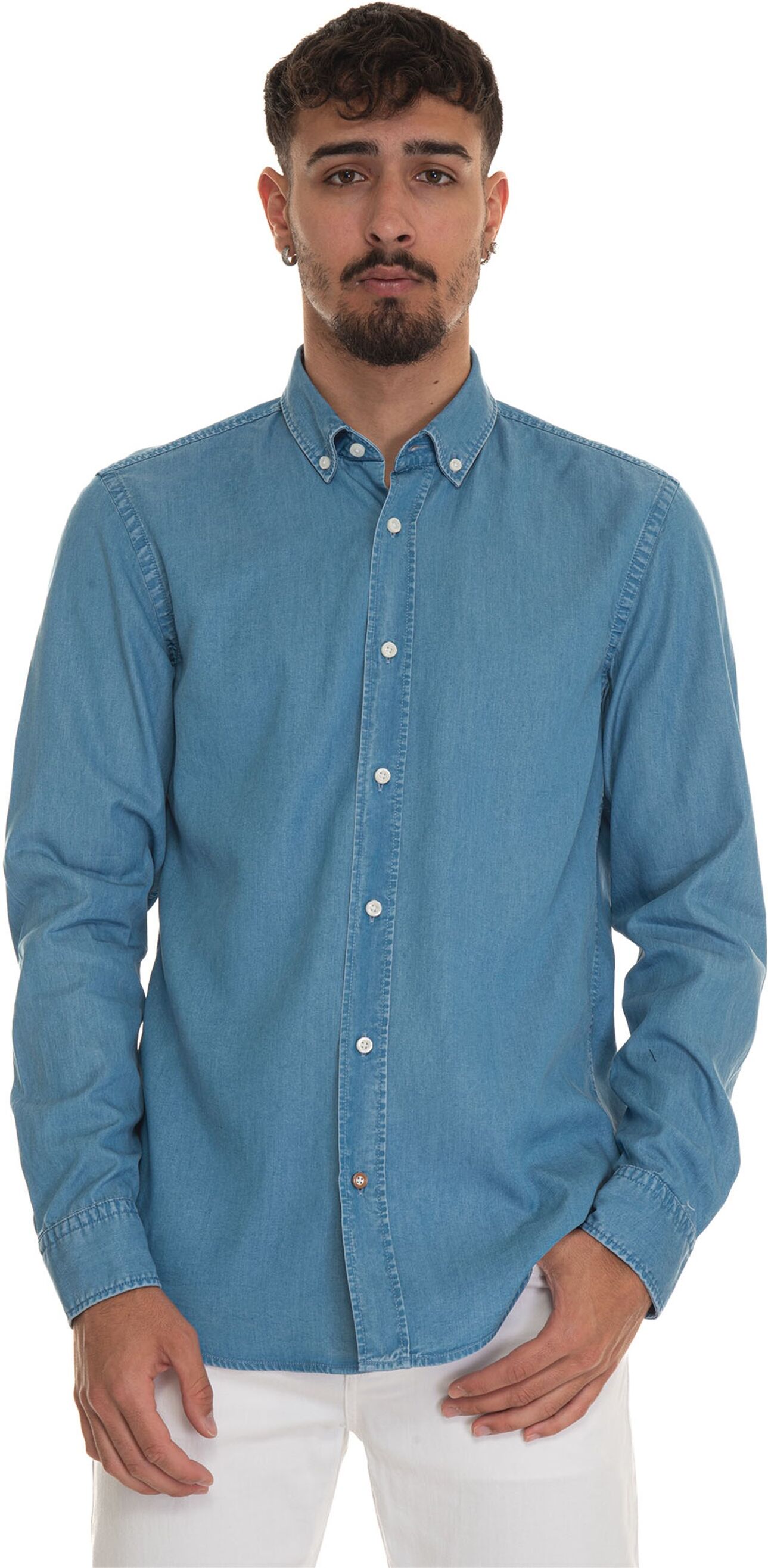 Boss Camicia jeans Blu Uomo 43