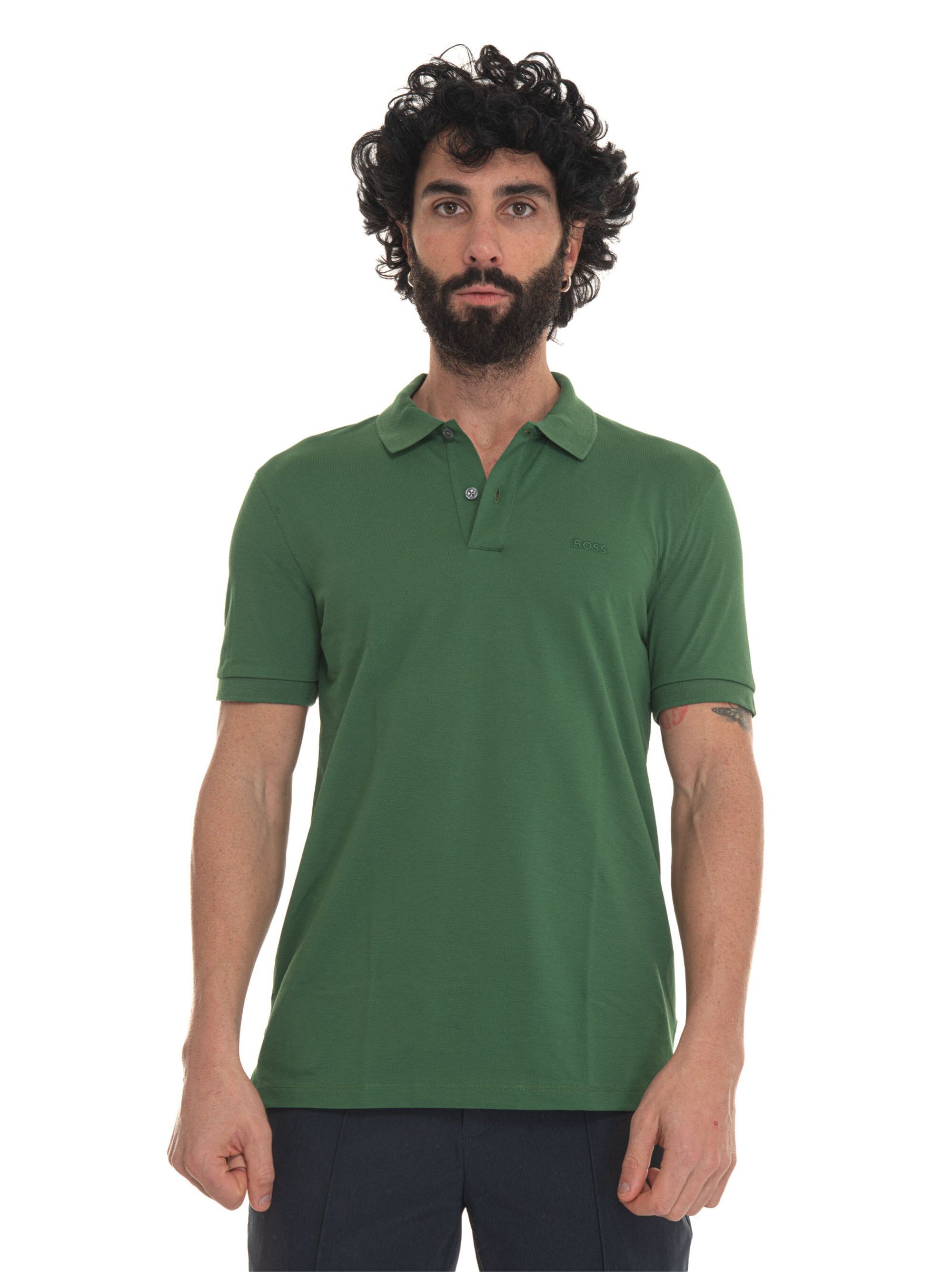 Boss Polo manica corta Verde Uomo 3XL