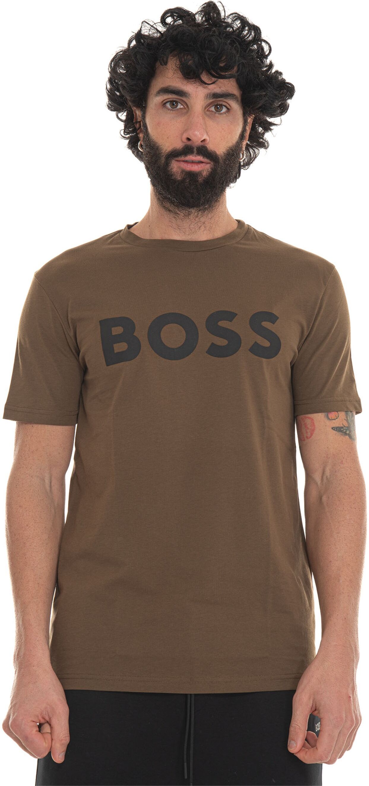 Boss T-shirt girocollo Verde Uomo L