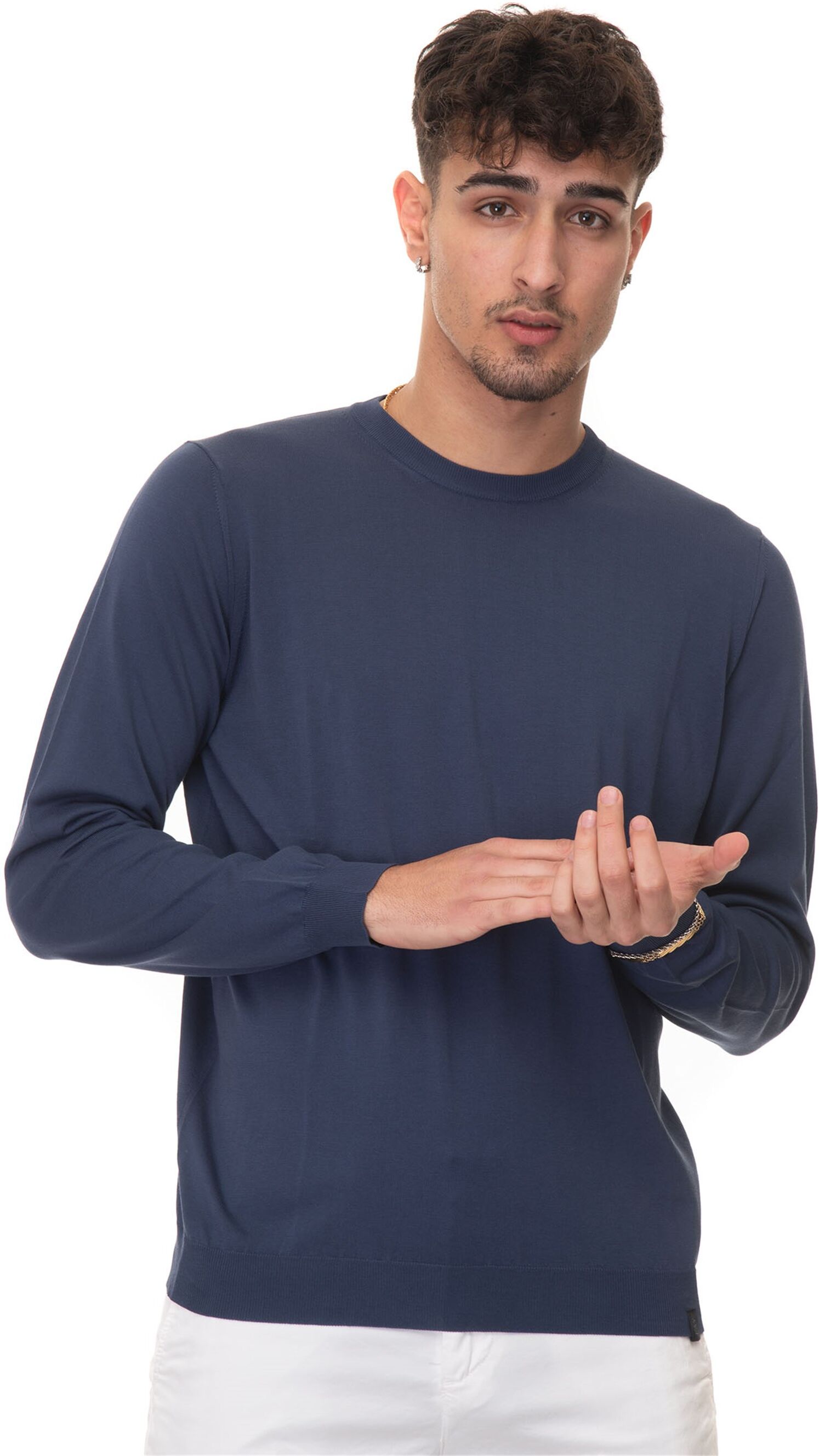 Fay Pullover girocollo Blu Uomo 50