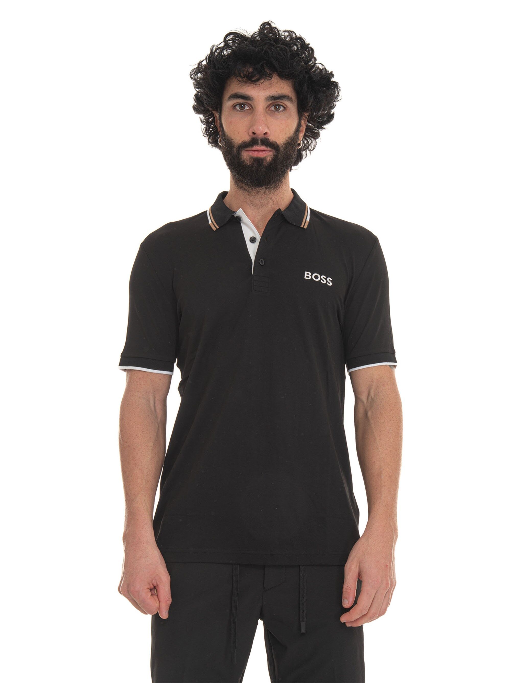 Boss Polo manica corta Nero Uomo S