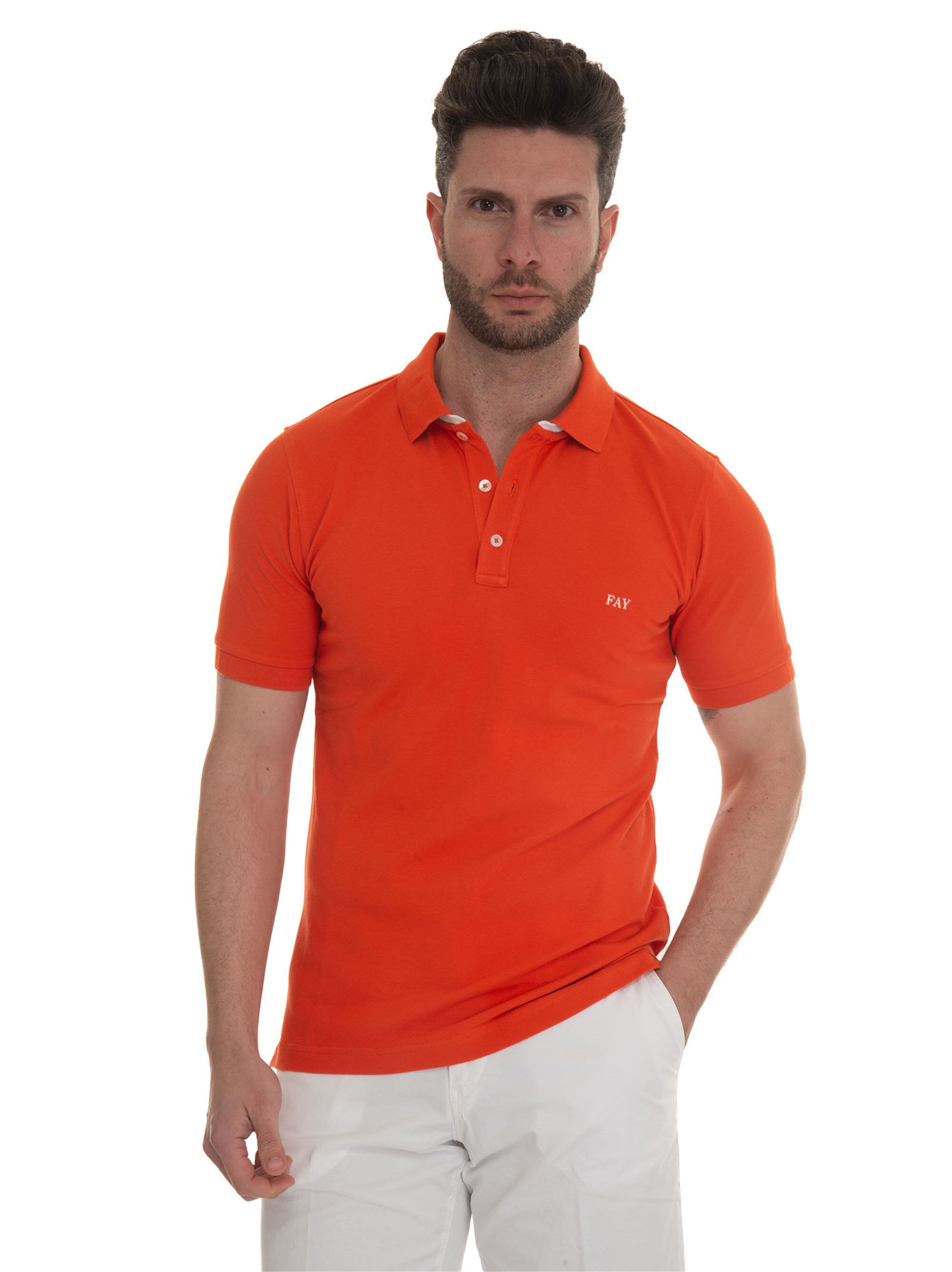 Fay Polo mezza manica Arancio Uomo L