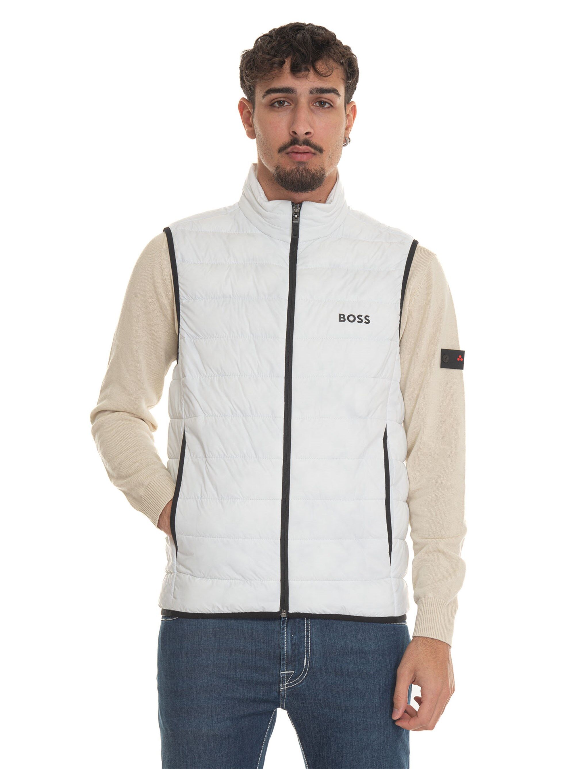 Boss Gilet trapuntato Bianco Uomo M