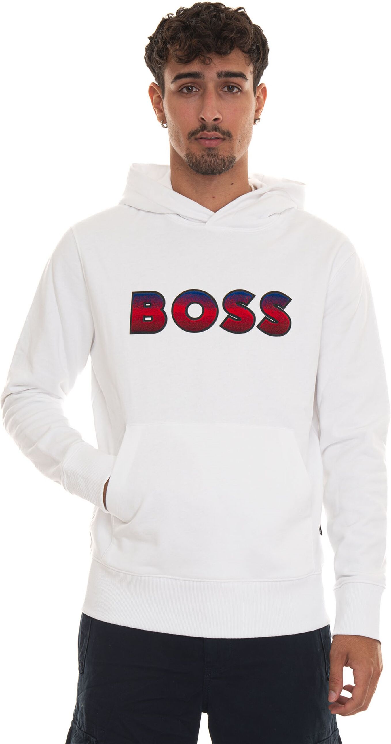 Boss Felpa con cappuccio SEEGER99 Bianco Uomo M