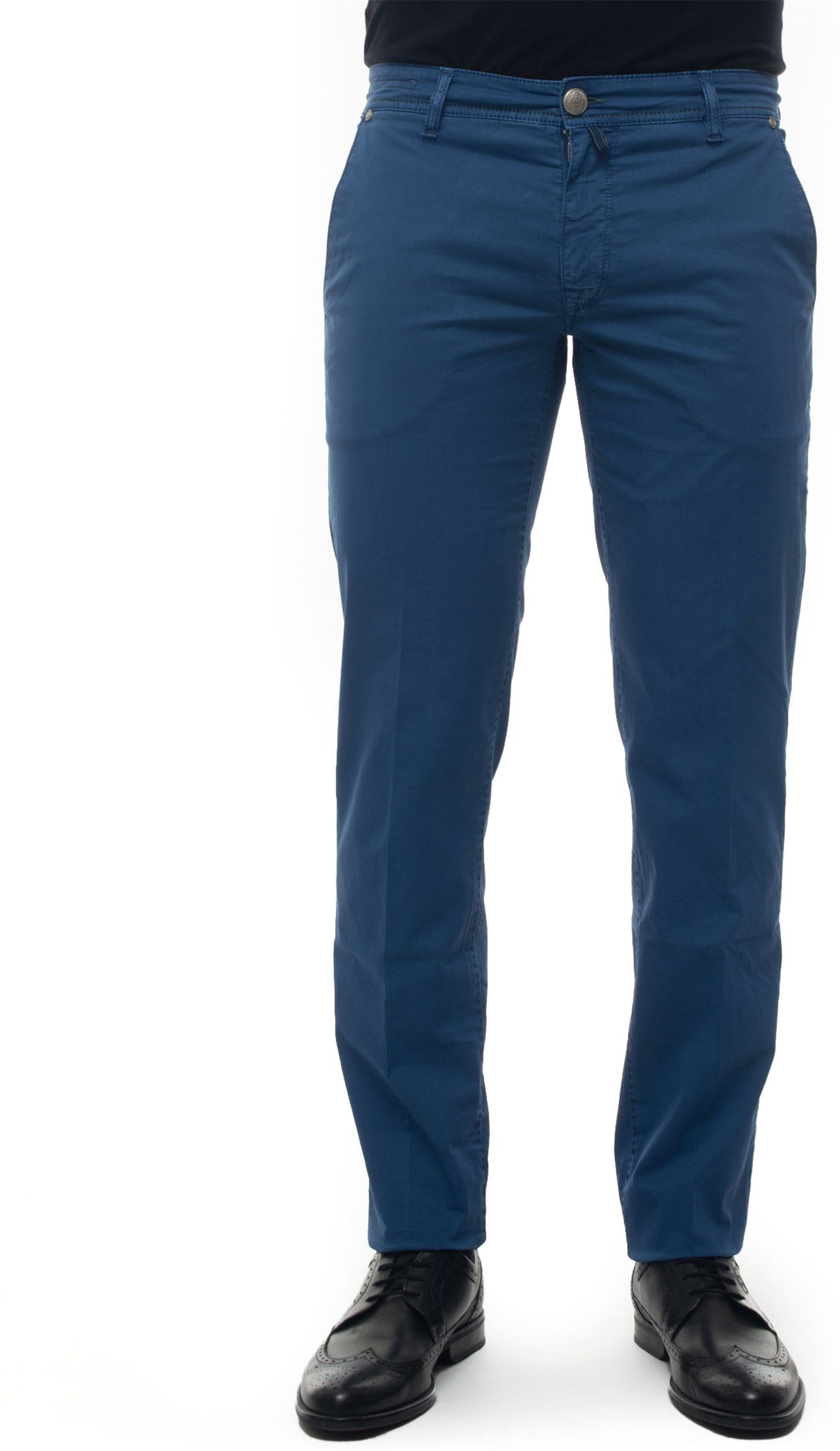 Luigi Borrelli Pantalone modello chino Partenope Blu medio Uomo 32