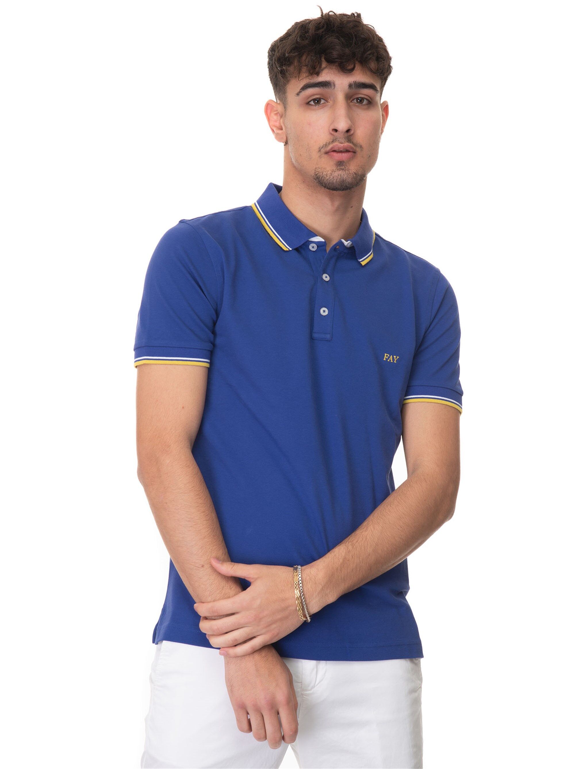 Fay Polo manica corta Blu royal Uomo S