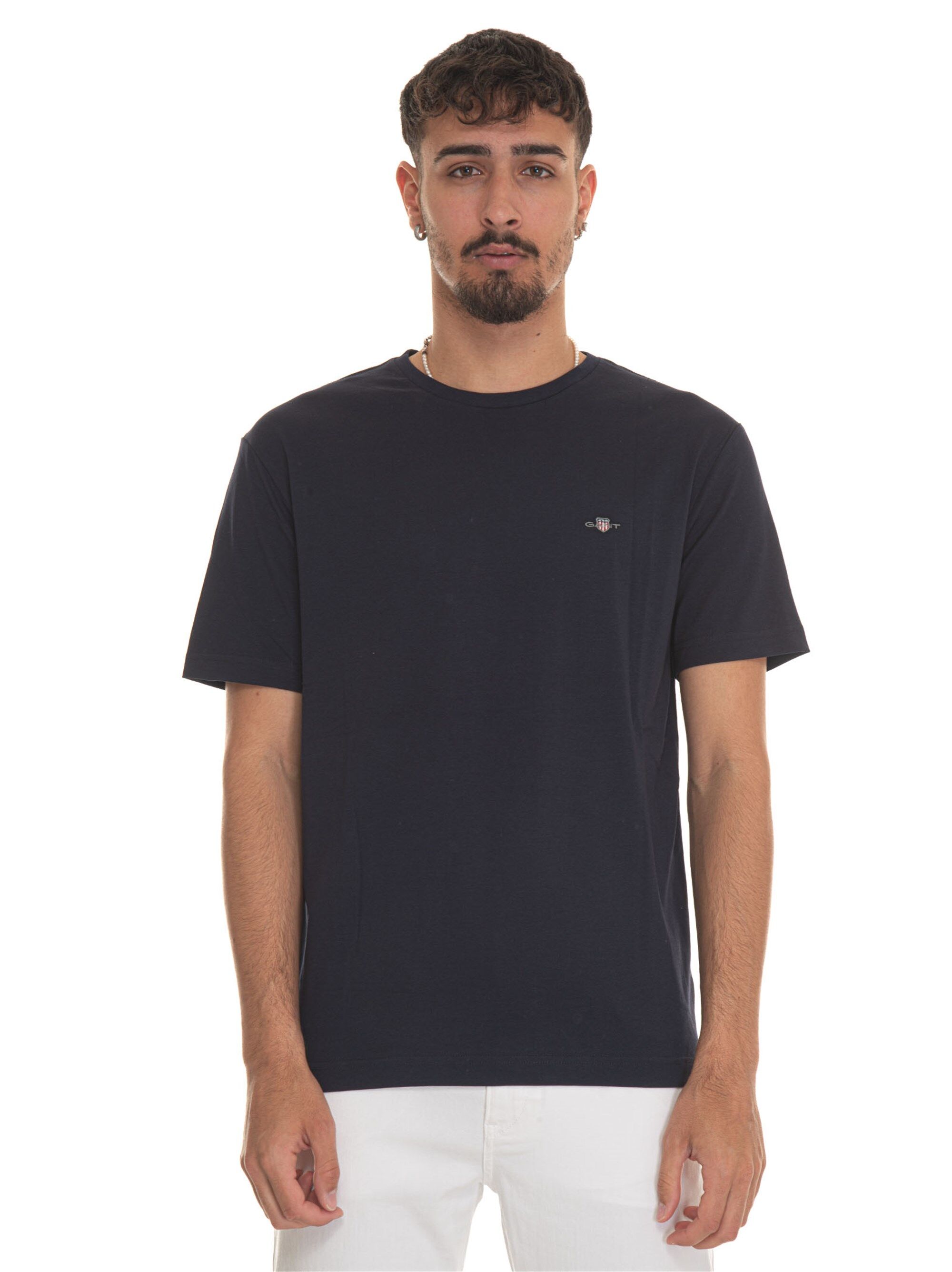 Gant T-shirt girocollo mezza manica Blu Uomo XXL